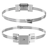 Adjustable Sign Mounting Brackets,2 Pcs Stainless Steel Pole Clamps for Larger Poles 4-15in,Heavy V1366-AZ2-W-16942