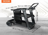 Welding Cart, 3-Tier Welder Cart Heavy Duty with 400 Lbs Weight Capacity, 360&deg Swivel Wheels, Tank V952-SCHJTC400LB18XD9NV0