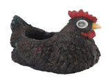Flower Pot Hen Shape Resin Succulent Pot with Auto Light Sensing Solar Light for Outdoor Garden V1294-YM0901-3111250030412