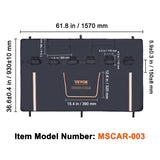 Tailgate Bike Pad, 62" Truck Tailgate Pad Carry 6 Mountain Bikes, Upgraded Grooves Tailgate V952-JQKWMD62INCH94P52V0