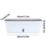 Rectangular Self Watering Planter, Plastic Window Box Planter with Water Level Indicator, Long V1366-AZ2-W-19709