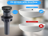 10 Pack Universal Bathroom Drain Stopper, Pop Up Drain Strainer with Overflow, Push and Seal V1258-DP02-C-807