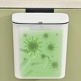 Kitchen Compost Bin, Garbage Can for Kitchen, Kitchen Can with Lid, Hanging, Wall Mounted V1369-AZ3-W-00773