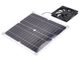 Solar Panel Fan Lightweight Portable Solar Powered Fan Kit for Cars RVs Travel Home 12W V1294-YM0715-3114220049211