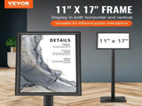 Pedestal Sign Holder Adjustable Poster Stand 11 x 17 Inch Metal Base V952-BZJJSDZJCZCGJFCLWV0