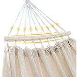 Hammock Outdoor Reinforced Anti-Rollover Hammock for Home Dormitory Summer Camping, Beige Double, V1237-ZY-715-377
