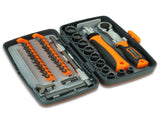 38-Piece Ratchet Screwdriver & Socket Wrench Set - Professional Multi-Bit Repair Tool Kit with V888-ELOSUNG35761