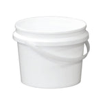 Bulk 10x 5L Plastic Buckets + Lids - Empty White With Handle - Large Food Pail V238-SUPDZ-21934187380816