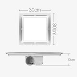 Powerful Bathroom Exhaust Fan With Led Lights 30*30Cm Exhaust Fan White Abs Smile Home V1189-LWWAL-20260327-04399