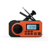 Emergency Radio Solar Hand Crank Portable Rechargeable Battery Powered Orange V1258-DP02-BOL-482