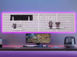 CARLA HOME Pegboard Wall Organizer Kit with 4 Modular Black Pegboards & 19 Accessories for Gaming, V178-36277