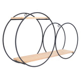 Round Shelf Firmly Welded Dual Use Strong Load Bearing Capacity Circle Metal Wood Wall Shelves for V1294-YM0714-3115210287811