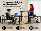 Artiss Electric Standing Desk Adjustable Motorised 120CM L Shaped Rustic Brown HASD-B-S08-L-SHELF-WA-ABC