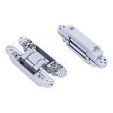 Hidden Door Hinges 180&deg Heavy Duty 3D Adjustable Silver 40kg V63-954941