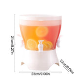 Cold Water Dispenser Jug 3-Compartment Beverage Server with Push-Button Faucs Large Capacity V1370-AZ4-09342