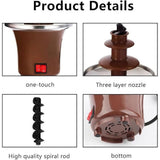 3 Tier Stainless Steel Chocolate Fondue Fountain Machine, 10oz Mini Melting Pot for Chocolate, V1366-AZ2-W-19789