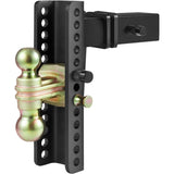 Adjustable Trailer Hitch, 25 cm Drop & 21.59 cm Rise Hitch Ball Mount with 6.35 cm Receiver Solid V952-SQTQJTCB2522KIQK5V0