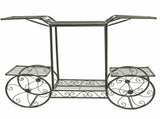 6 Tiers Garden Cart Stand & Flower Pot Plant Holder Display Rack Parisian Style V767-XJJ626-G2