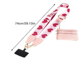 Clip and Go Phone Strap with Zipper Pouch,Crossbody Adjustable Chain Lanyard with PU Leather Wallet V1189-LWWAL-20260325-00102