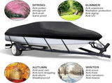 600D Heavy Duty Waterproof Boat Cover, Silver, 21-24FT, 740*400cm V1197-BOATCOVER-SILVER-600D-21X24FT-740X400CM