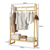 Wood 160x100cm Clothes Rack Slim Stylish Space Saving V63-840831