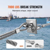 Carbon Steel Cable 6.35 mm 7 x 19 Steel Wire Rope 76.2 m Cable Railing V952-DXGSSDXQT14I95RCZV0