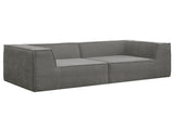 Sarantino Novi 3-Seater Modular Sofa with Ottoman in Grey Non-Slip Bottom Lounge SOFA-MLM-232-GY