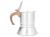 Moka Stove Coffee Maker Professional Metal Italian Coffee Maker for Home Travel Silver 150ml V1294-YM0715-3118220095312