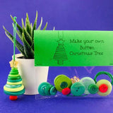 Christmas gift Christmas Button Ornament - Festive Santa Design Craft Kit- Set of 5 piecesSanta V1107-BUTTON CHRISTMAS ORNAMENT-SET OF 5 PIECES