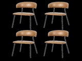 Levede 4x PU Leather Dining Chairs Kitchen Lounge CH1151-PU-4-BR