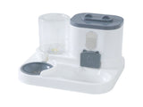 Automatic Pet Feeder 2-in-1 Bowl for Cats and Small Dogs Grey 1 Piece V1258-DP02-BOL-722