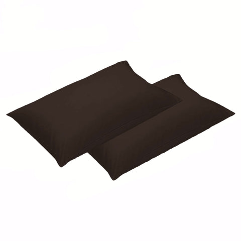 500TC Pair of Cotton Standard Pillowcases Chocolate V442-HIN-PILLOWC-500TTPAIR-CHOCOLATE-ST