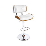 Artiss Bar Stools Gas Lift Leather White BA-TW-8045-WH