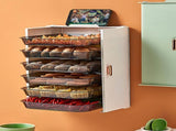 Kitchen Side Dishes Punch Free Foldable PET 6 Layers Wall Mounted Organization Rack Cooking Plates V1294-YM0512-3118220256611