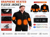 3XL Size Winter USB Heated Windproof Soft Fleece Warm Jacket for Men and Women 8 Zones Graphene & V888-ELOSUNG52561