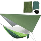 Portable Hanging Camping Hammock with Mosquito Net Canopy Rain Cover for Courtyard Garden V1294-YM0901-3116200038911