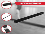 2.4m Gymnastics Folding Balance Beam Black Synthetic Suede V63-827841