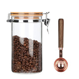 Glass Coffee Bean Storage Container Airtight Lid,Glass Jar LidCoffee Storage Canister V1192-AZ-W-26546