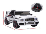 Kids Electric Ride On Car G63 Toy Cars Remote Control White RCAR-AMG63-LS-WH