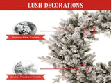 Christabelle Large 1.2m Christmas Wreath Snowy Dorchester with LED Lights Front Door Decoration 112_NATSD122