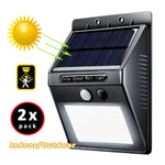 4X Solar Sensor LED Light Outdoor PIR Motion Wall Lights Waterproof V274-HA-SS-GL-H823C-X2