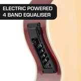 Karrera 4 String Acoustic Bass Guitar Electric Pickup 5 Band Equaliser Natural ACG43-NAT