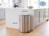 30L Pedal Bin with Stainless Steel and Plastic Construction V196-RB130