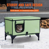 VEVOR Elevated Heated Cat House, Cuboid Kitty Shelter with Adjustable Temperature and Timer, 900D V952-ZFTSBYMBHSNJMM05RV3