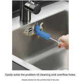 3 Piece Drain Brush Set Flexible Long Stainless Steel Tube & Double Ended Brushes for Kitchen Pipe V1192-AZ-W-22207