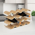 Wooden Wave Wine Rack/Creative Home Grape Wine Holder Shelf Cabinet/Bottle Rack V63-835691