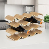 Wooden Wave Wine Rack/Creative Home Grape Wine Holder Shelf Cabinet/Bottle Rack V63-835691