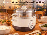 Devanti 3L Rice Cooker Small 6 Cup Multi Cooker with Steamer RC-A-3L-BG