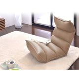 SOGA 4X Foldable Tatami Floor Sofa Bed Meditation Lounge Chair Recliner Lazy Couch Khaki LOUNGELEATHERKHAKIX4