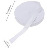 White Spandex Sewing Band Roll for Underwear and Sportswear, Flat Stretchy Elastic Trim, Breathable V1370-AZ4-11466